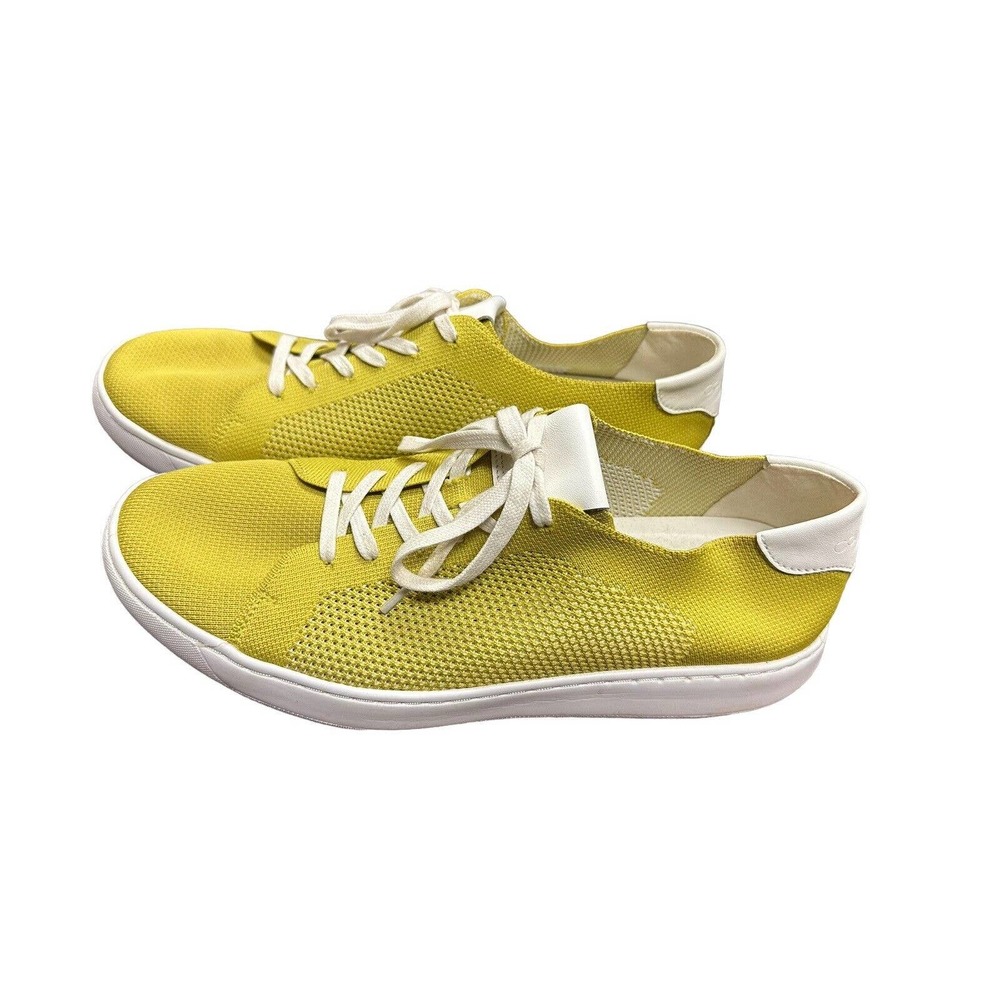 Calvin Klein Jeans Freeport Knit Lace-Up 11 Mens Trainers F1287_Canary Yellow